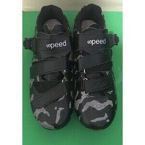 Speed Black Gray Camouflage Size 39 Spin Cycling Bicycle Road Bike Shoes Gym